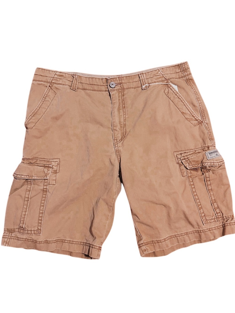 Unionbay Men's Tan Cargo Shorts - Classic Y2K Utility Style - Picture 1 of 4